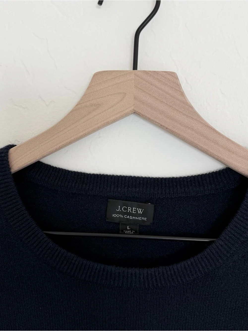 J. Crew Navy Cashmere Crewneck Sweater